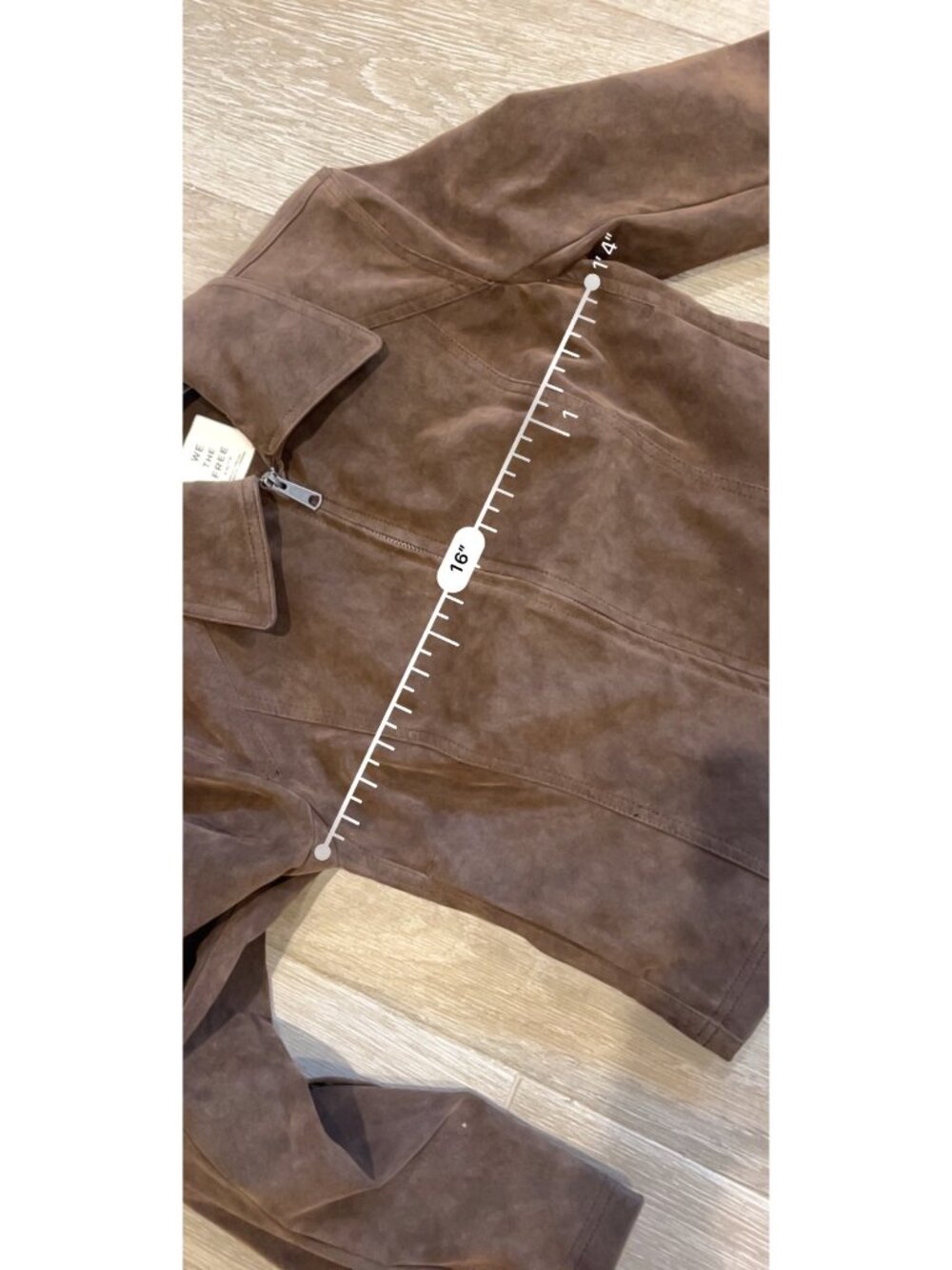 FREE PEOPLE River double espresso Faux Suede Jacket Size XS - Picture 6 of 9